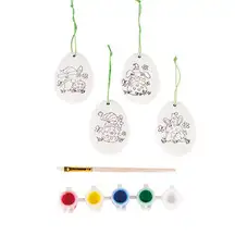 Easter Paint Your Own Hanging Egg Decorations 4 Pcs