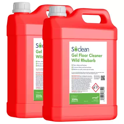 Soclean Wild Rhubarb Floor Gel 5 Litre 2 Pack