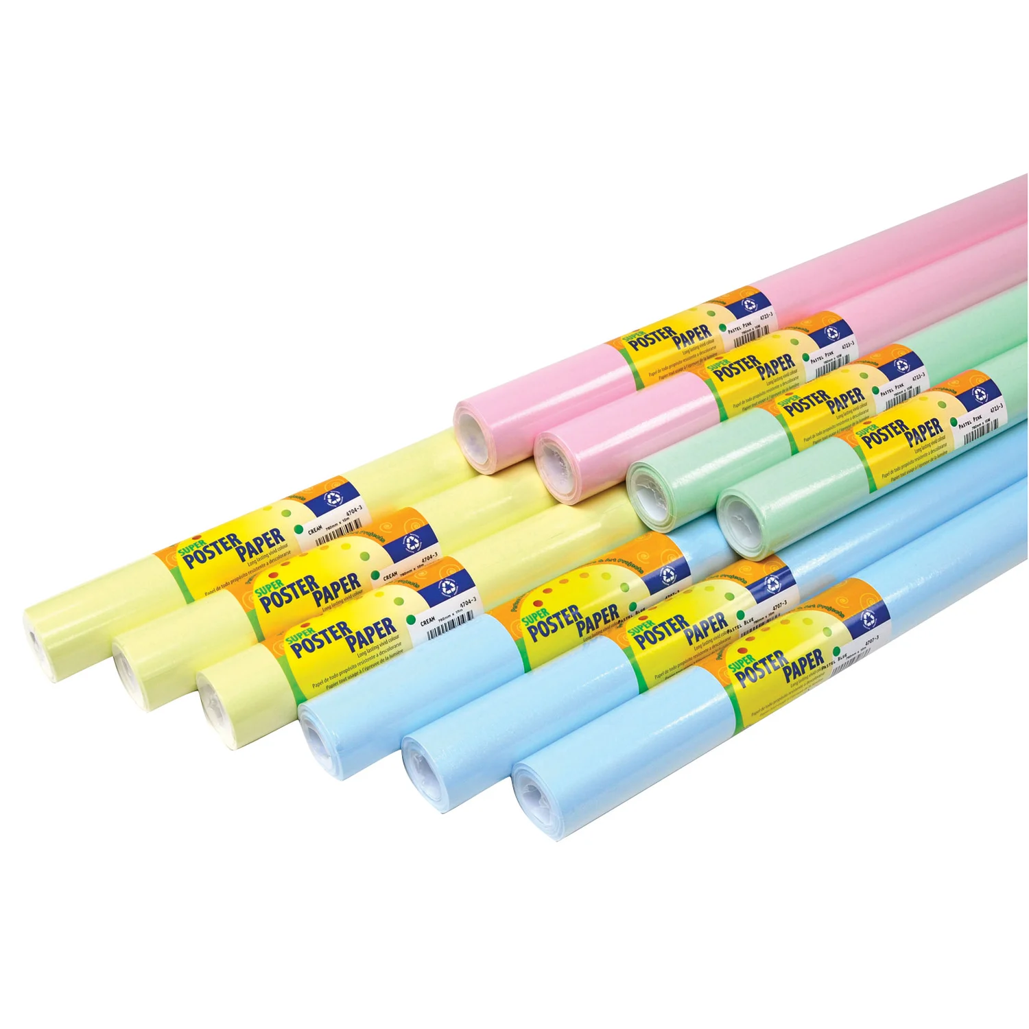 Poster Paper Pastel Assortment 10 Rolls G2p100