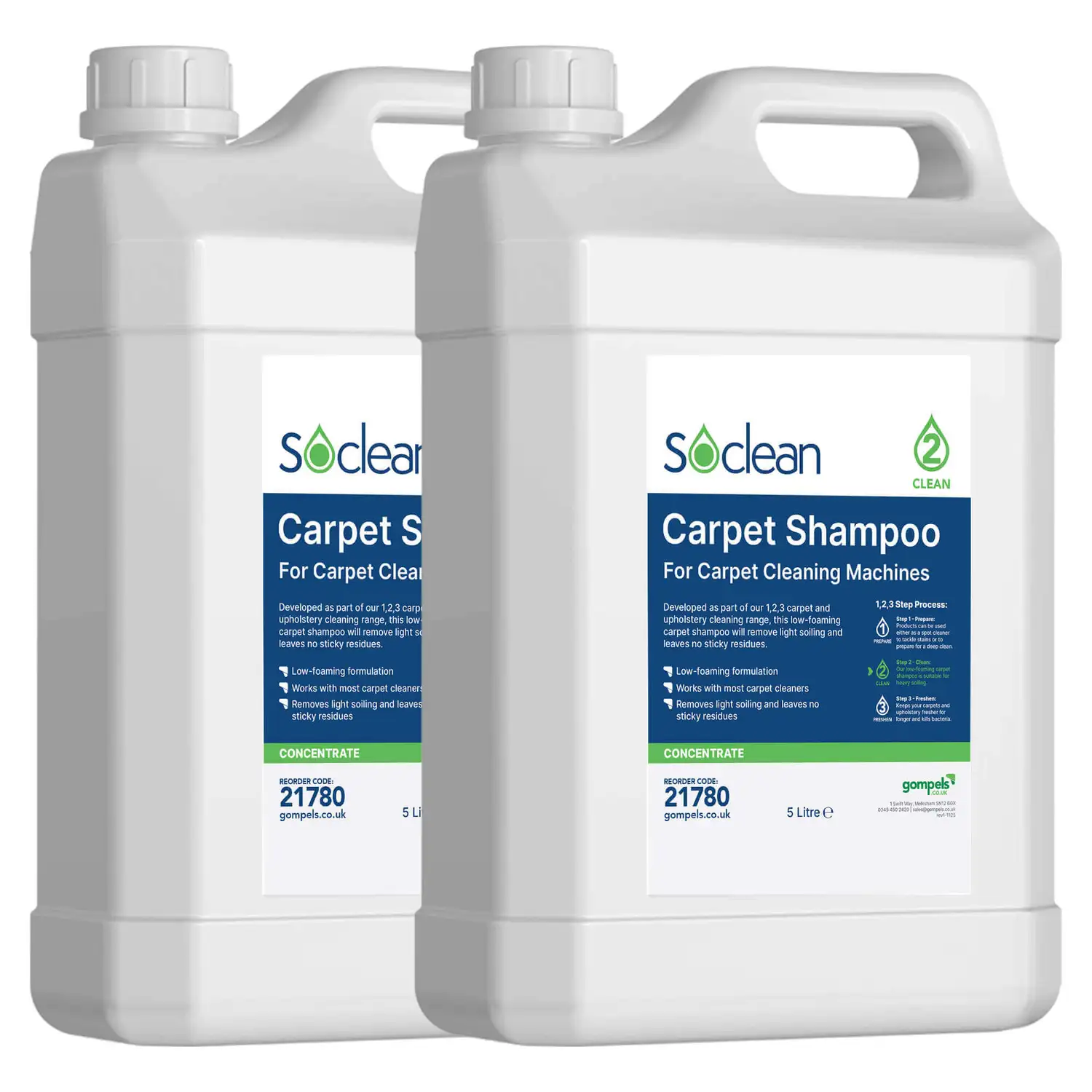 Soclean Carpet Cleaner Shampoo 5 Litre 2 Pack G3p50