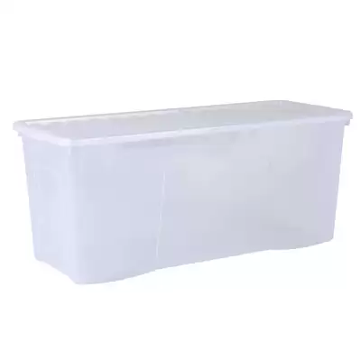 Wham Storage Box and Lid 133 Litre Clear 2 Pack