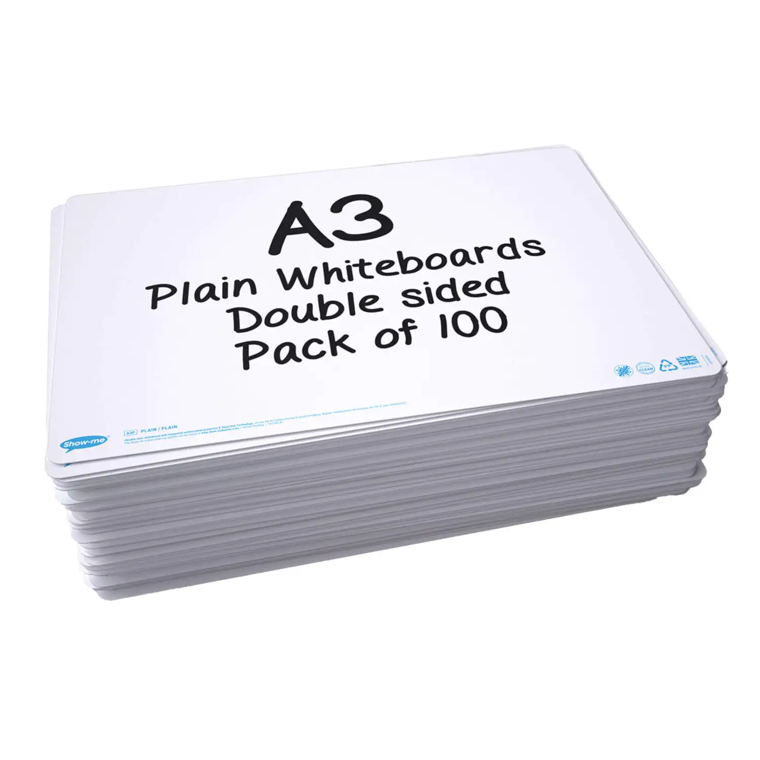 A3 Whiteboards Plain 100 Pack