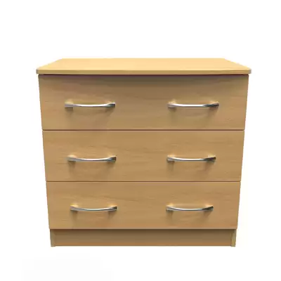 Wessex 3 Drawer Wide Chest - Colour: Oak