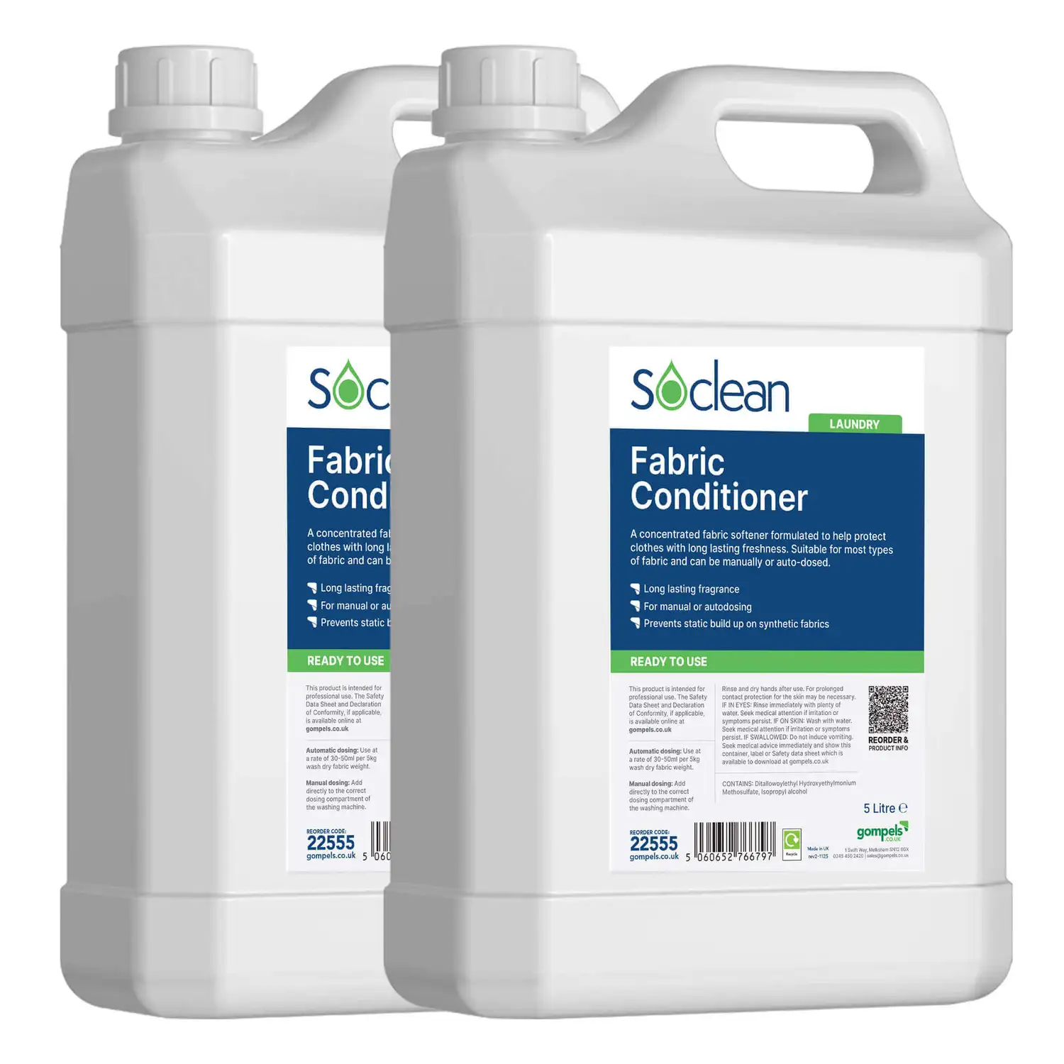Soclean Fabric Conditioner 5 Litre 2 Pack G2p100
