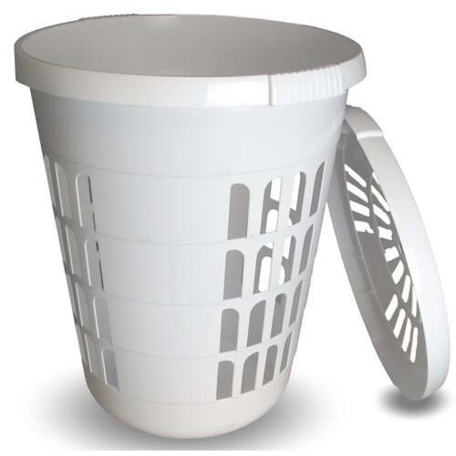 Laundry Bin With Lid White 60l Gompels HealthCare