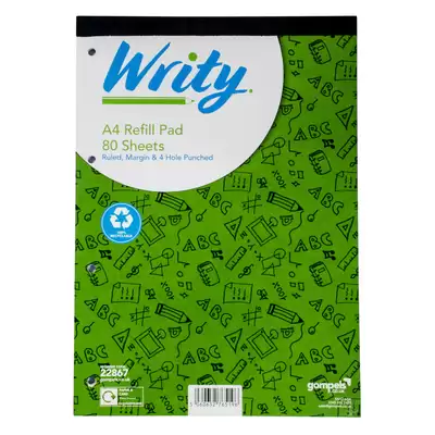 Writy A4 Refill Pad 80 Sheet 5 Pack