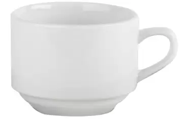 Pure White Stacking Teacup Pack of 6 