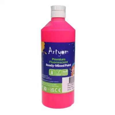 Artyom Premium Ready Mixed Fluorescent Poster Paint 500ml - Colour: Pink