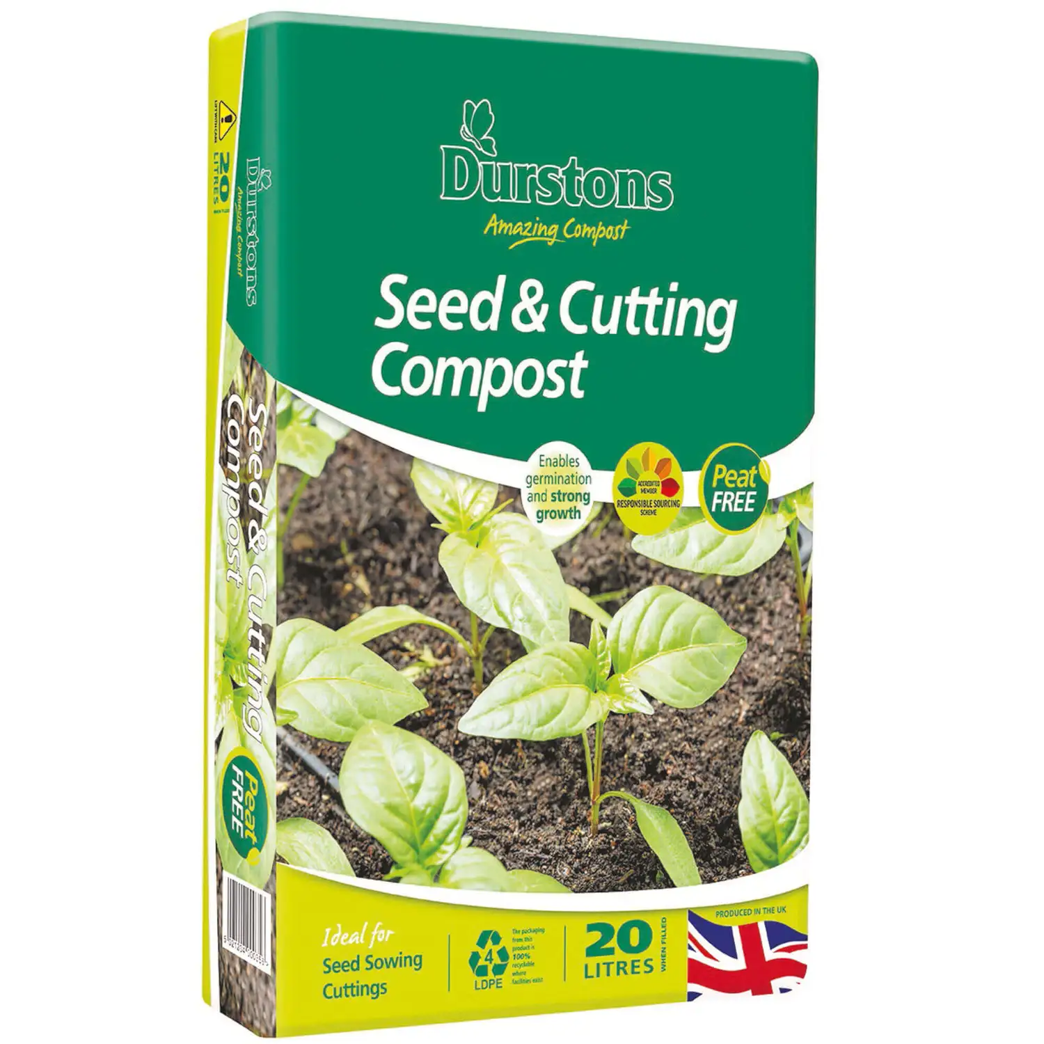 Peat Free Seed and Cutting Compost 20l G2p100