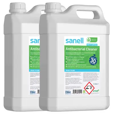 Sanell Eco Antibacterial Cleaner 5 Litre 2 Pack G2p100