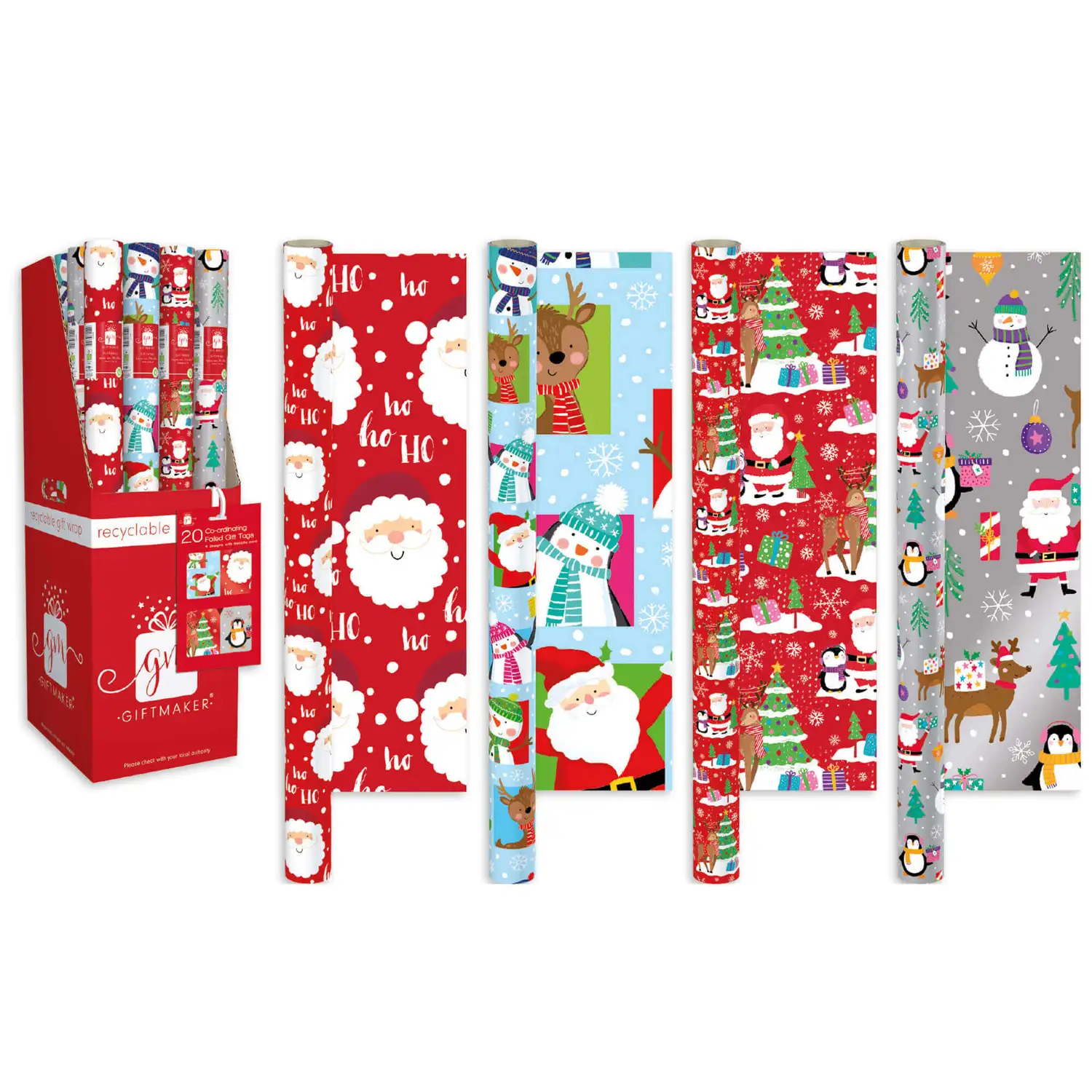 Christmas Roll Wrap Festive Design 7m
