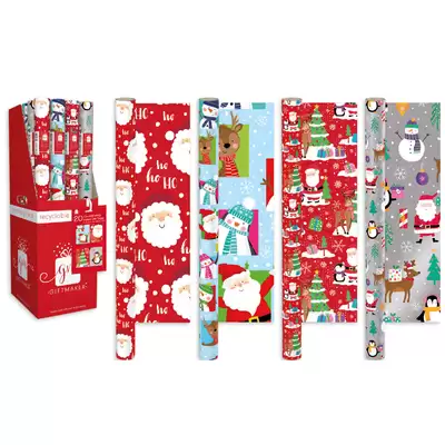 Christmas Roll Wrap Festive Design 7m