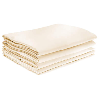 Fire Retardant Bedding Set Cream - Type: Single Flat Sheet 4 Pack