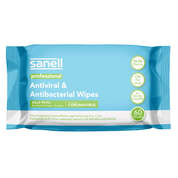 Sanell Antiviral Antibacterial Wipes 60 Pack