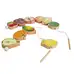 Olly and Oby Wooden Lacing Fruit and Veg 14 Pack