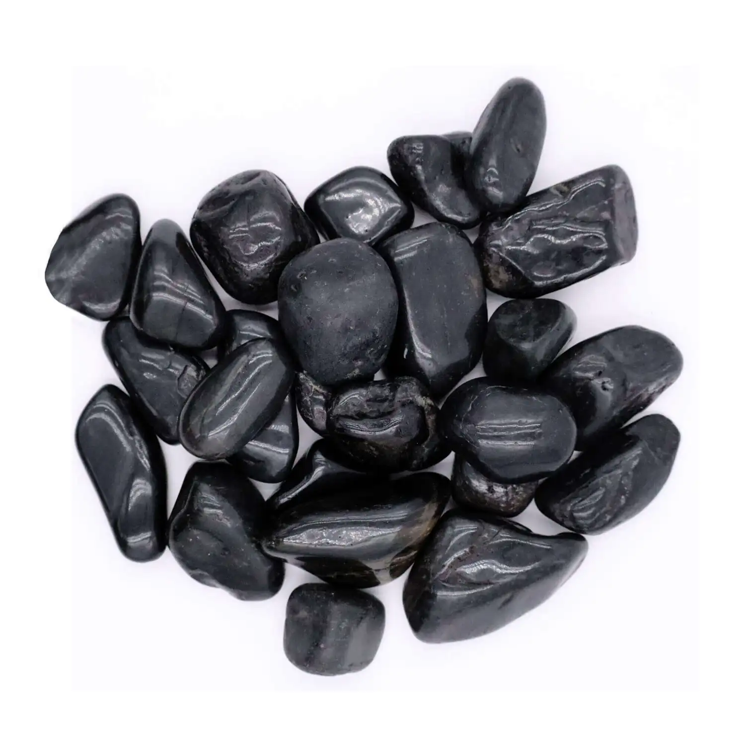 Polished Black Stones 1kg