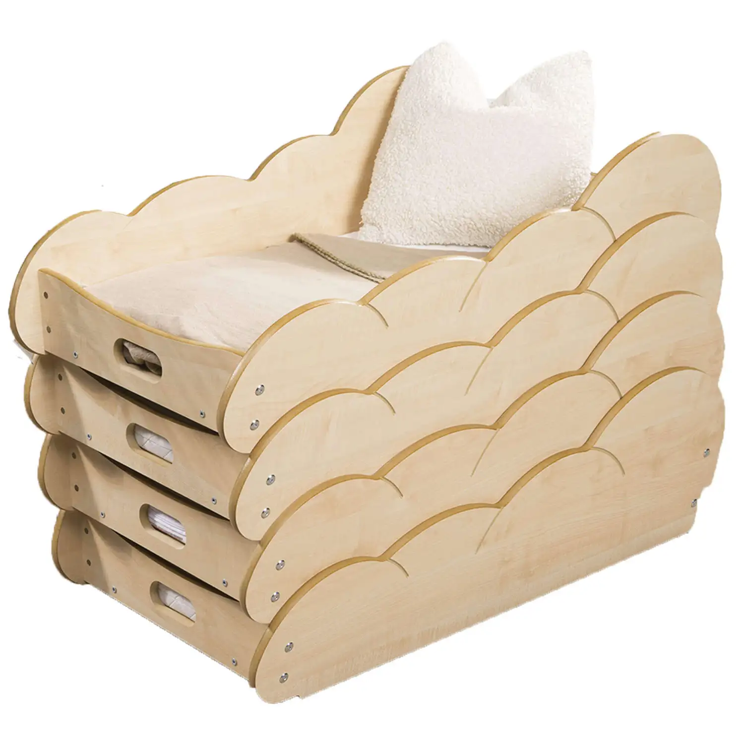 Dream Cloud Stackable Baby Nest Bed Maple Set of 4