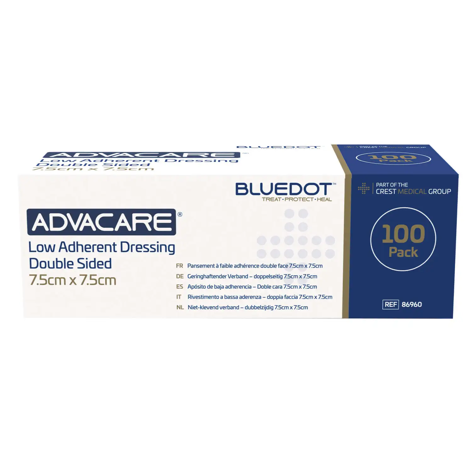 Low Adherent Dressing Pads 7.5 x 7.5 100 Pack