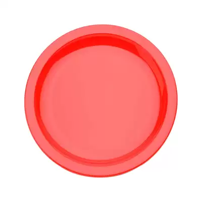 Harfield Polycarbonate Narrow Rimmed Plates 230mm 10 Pack - Colour: Red
