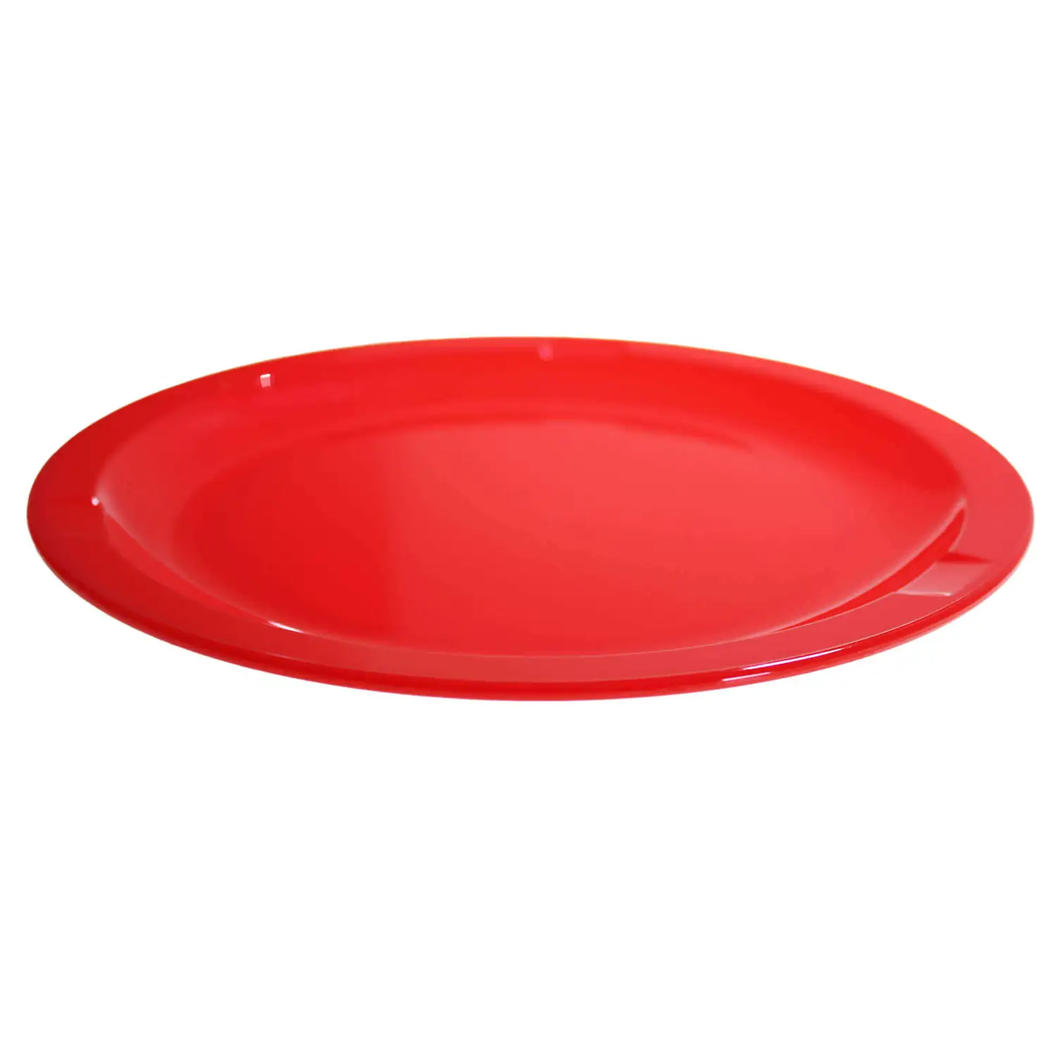 Swixz Polycarbonate Narrow Rimmed Plates 230mm Red 12 Pack G2p100