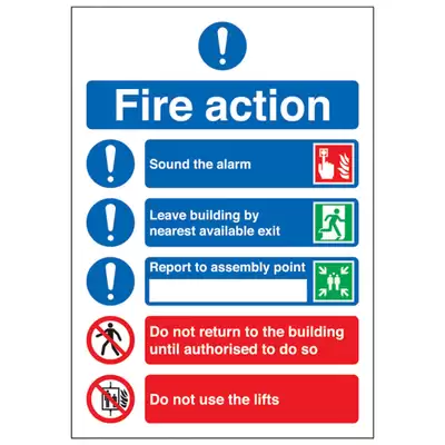 Safety Signs Rigid - Type: Fire Action