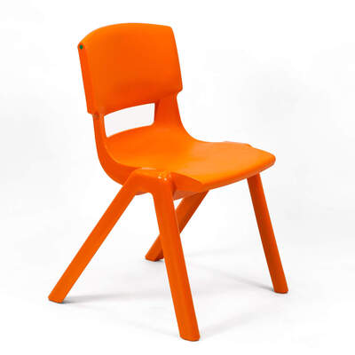 Postura Plus Chair 430mm 30 Pack - Colour: Tangerine Fizz
