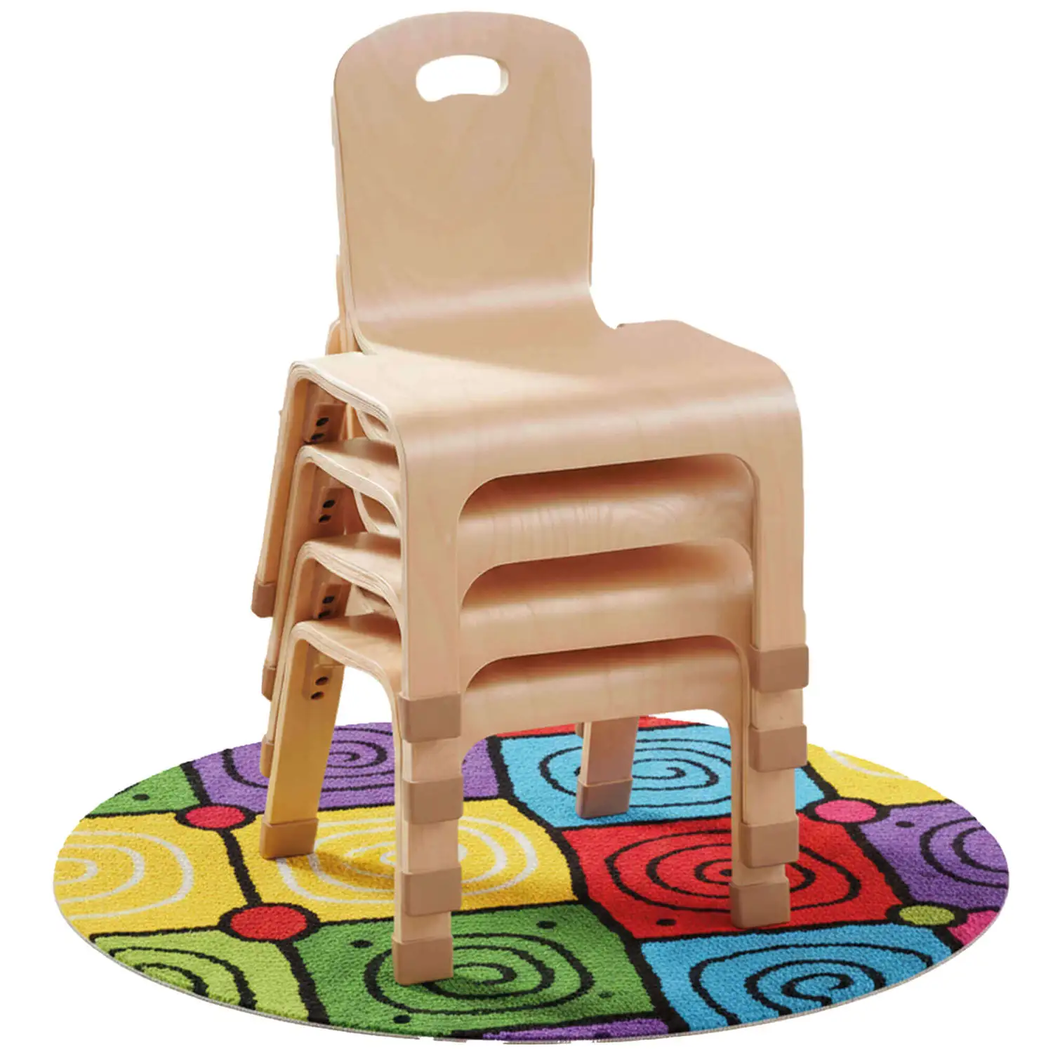Wooden One Piece Chair H260mm 4 Pack