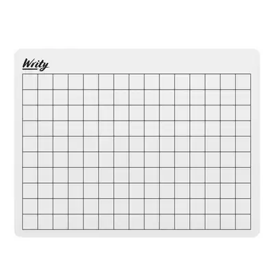 Writy A4 Gridded Rigid Whiteboard 10 Pack G2p100