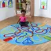 Rainbow Colour Tubes Rug 2mx2m