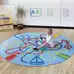 Rainbow Colour Tubes Rug 2mx2m