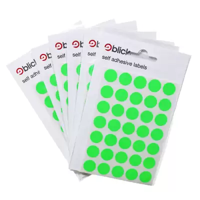 Circle Sticker Labels 13mm 140 Pack - Colour: Green