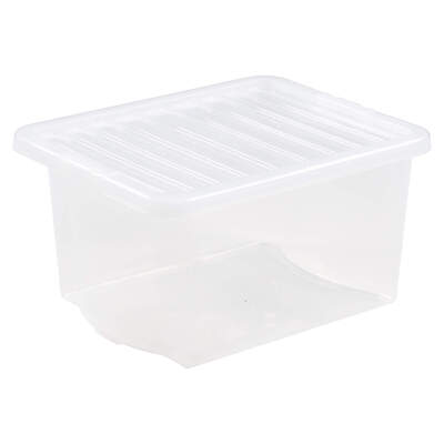 Crystal Storage Box and Lid Clear 37l