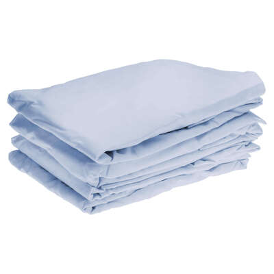 Fire Retardant Bedding Set Pale Blue - Type: Single Fitted Sheet 4 Pack
