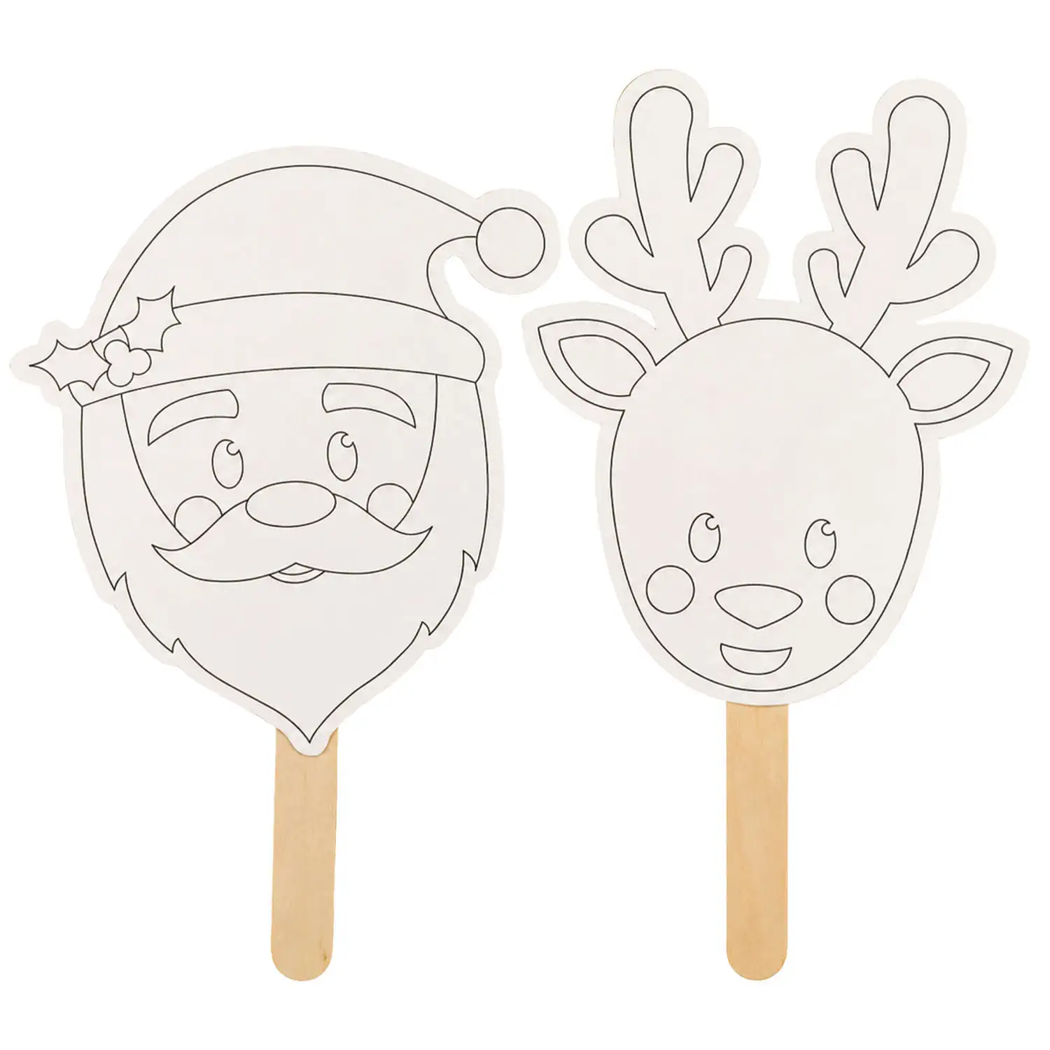 Christmas Stick Masks 6 Pack