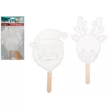 Christmas Stick Masks 6 Pack