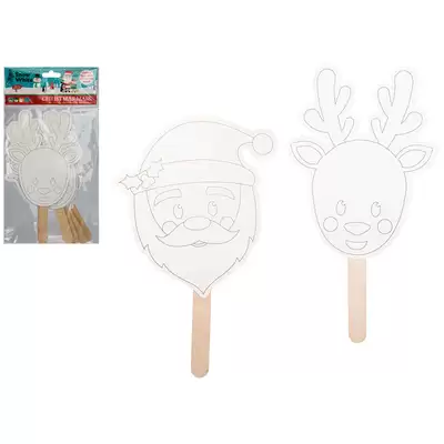 Christmas Stick Masks 6 Pack