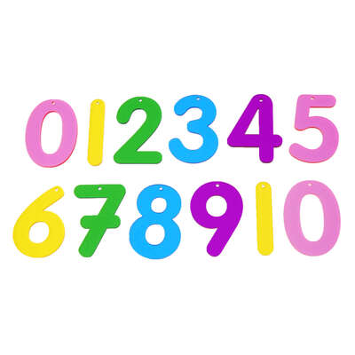 Acrylic Numbers 0 To 10 12 Pack