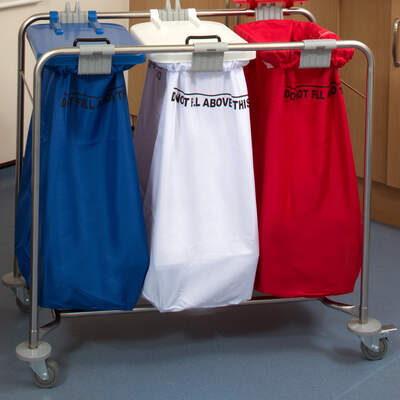 Medi Cart Laundry Trolley Three Bag