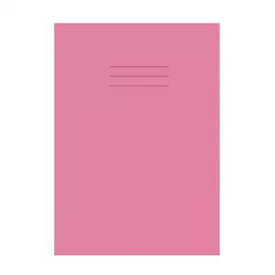 Writy A4+ Exercise Book 8mm Ruled With Margin 80 Page 50 Pack - Colour: Pink