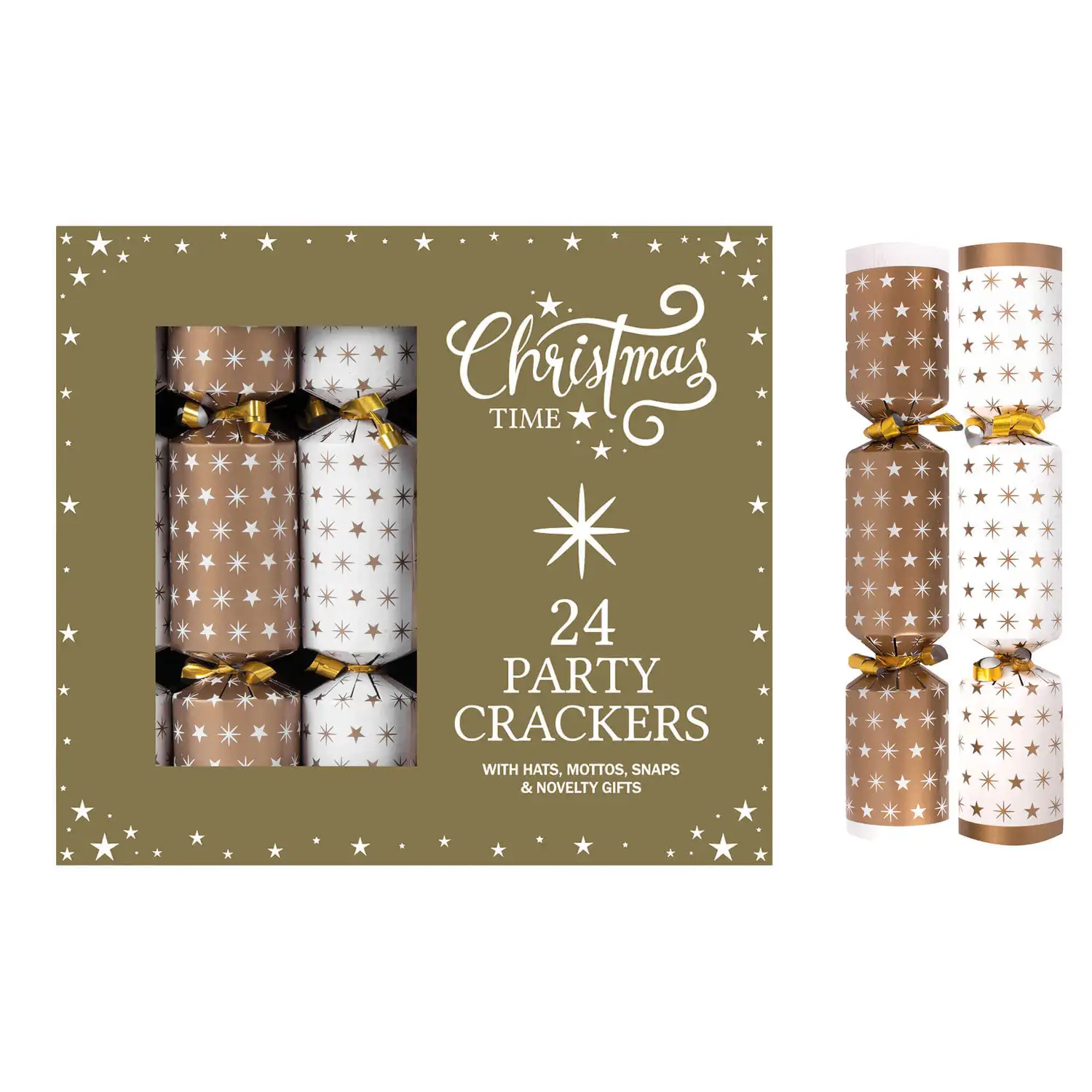 Christmas Cracker Party Box Gold 9 Inch 24 Pack G2p100