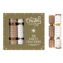 Christmas Cracker Party Box Gold 9 Inch 24 Pack