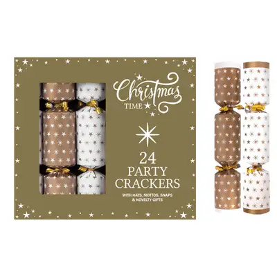 Christmas Cracker Party Box Gold 9 Inch 24 Pack G2p100