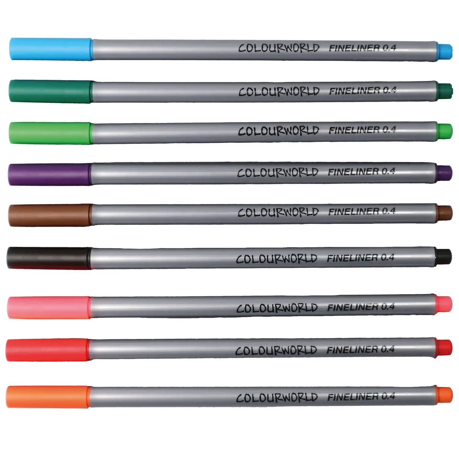 Fineliner Colouring Pens Assorted 10 Pack