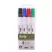Writy Drywipe Markers Assorted Chisel Tip 4 Pack
