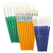 Artyom Natural Round Coloured Bristle Brush 30 Pack