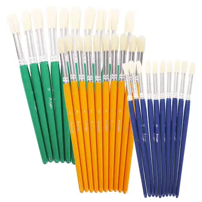 Artyom Natural Round Coloured Bristle Brush 30 Pack