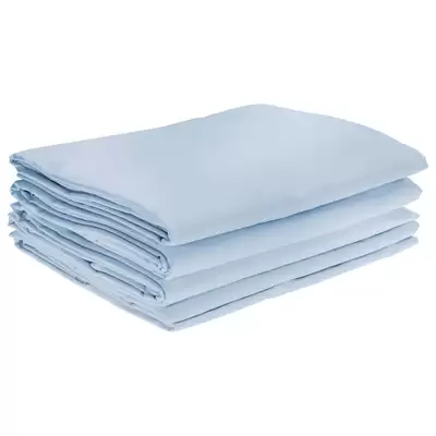 Fire Retardant Bedding Set Pale Blue - Type: Single Flat Sheet 4 Pack
