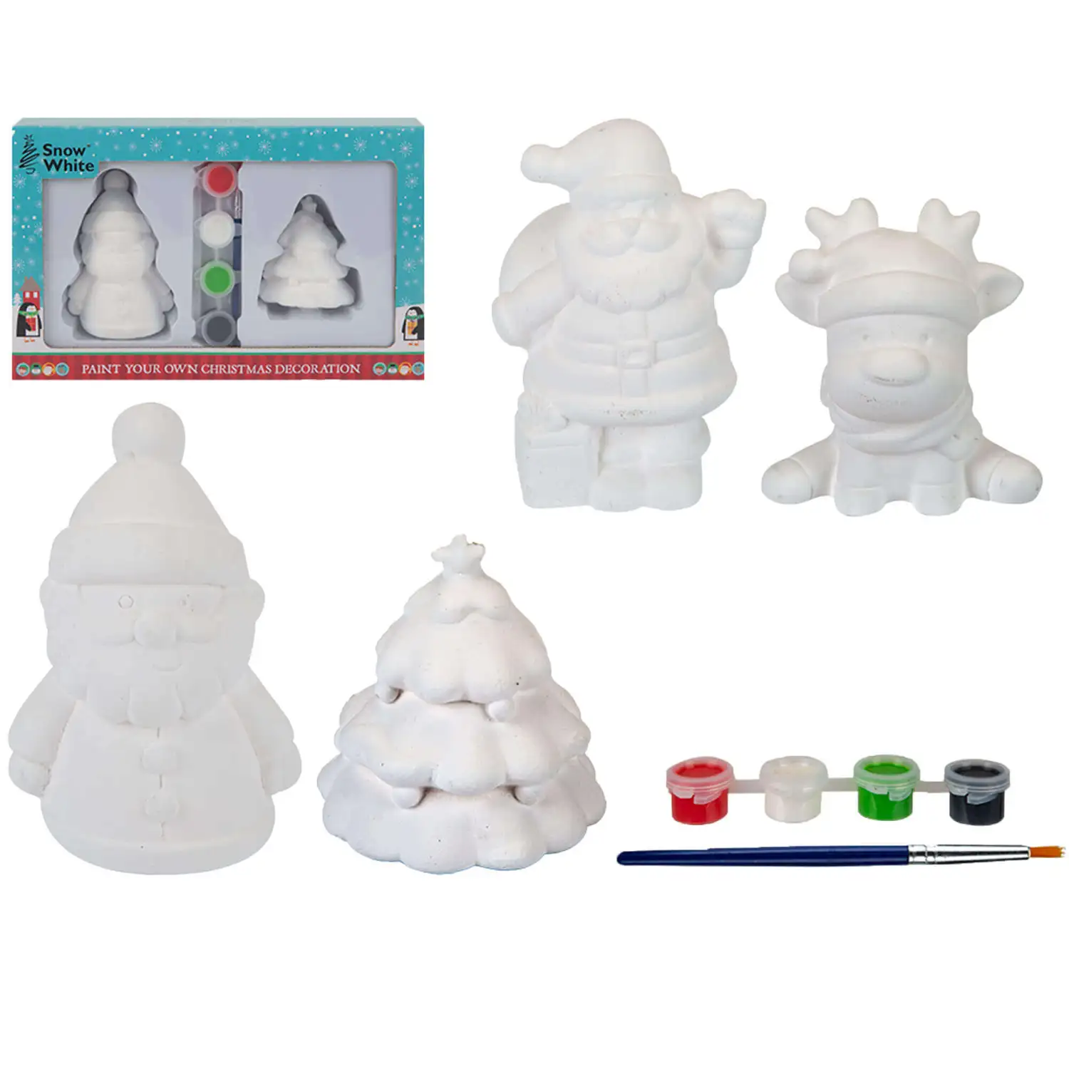 Christmas Paint Your Own Christmas Decorations 2 Pack