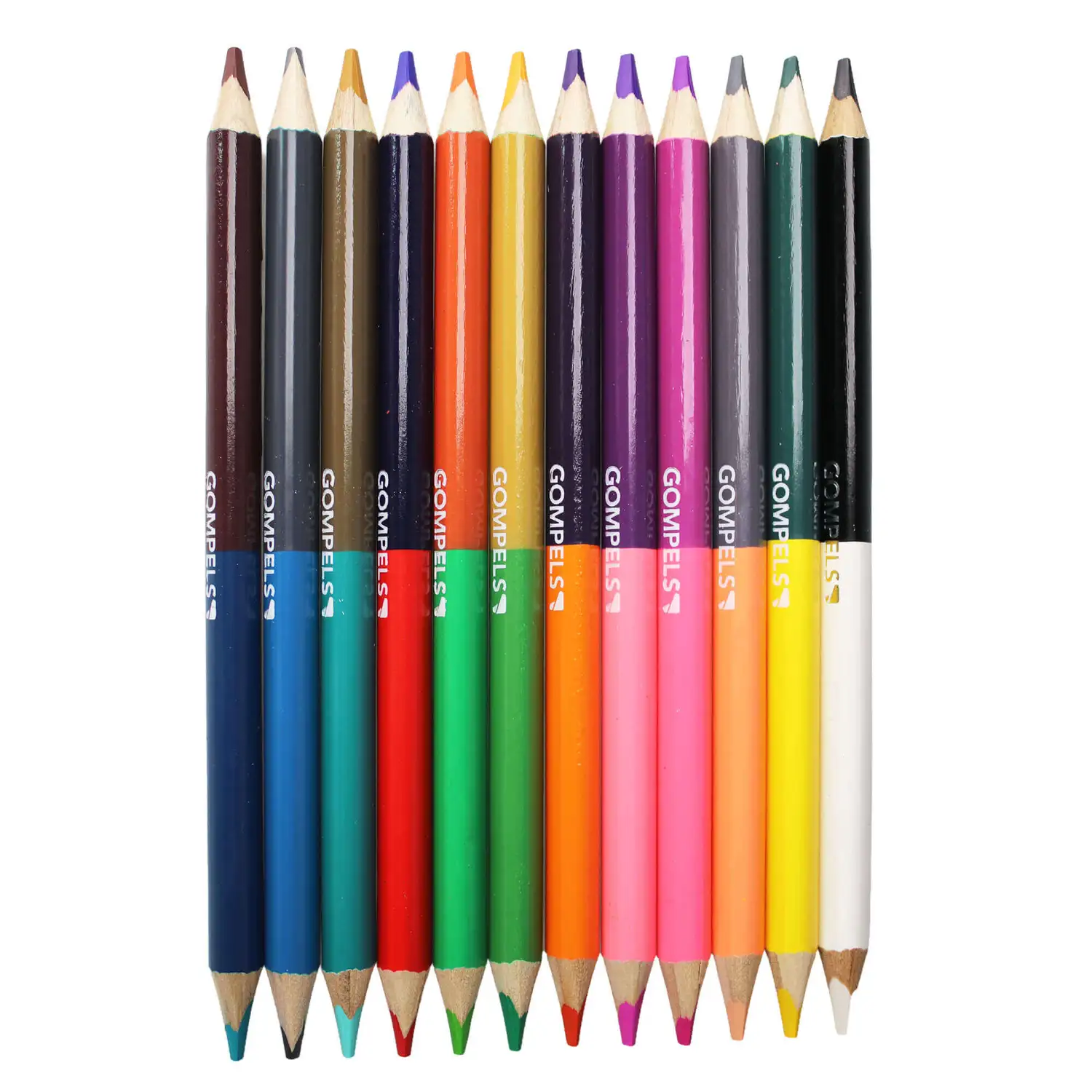 Artyom Double-Ended Jumbo Colouring Pencils Assorted 12 Pack