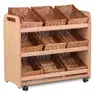 Tilt Tote Storage Trolley 750x900mm With 9 Baskets